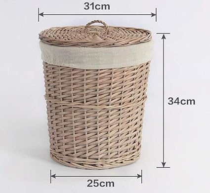 XINYALAMP Cesta de lavadero, Tejido de Mimbre, la Cesta Grande de