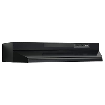 Broan-NuTone 42" Convertible Range Hood with Light & Fan, Black