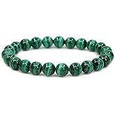 Keleny Gem Semi Precious Gemstones 8mm Round Beads Crystal Stretch Bracelets 7 Inch Unisex