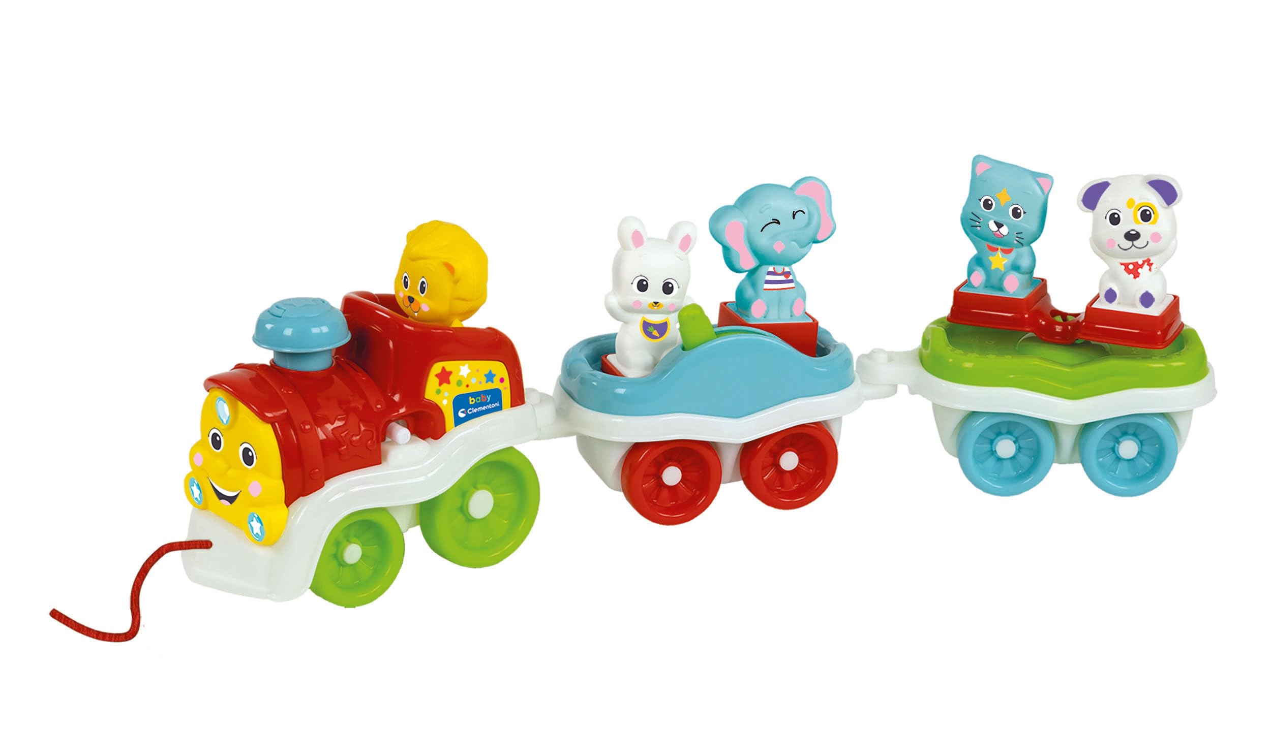 Clementoni - 17848 - Animal's Train - 3 in 1 - Train Playset, Wagon And Characters, Development & Activity Toys 12 Months, Learning Infant Toys, Made In Italy