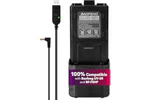MIRKIT UV5R Battery BL-5L 3800mah with USB Charging Cable Compatible with Baofeng UV- 5R MK2 MK3 MK4 MK5 BF-F8HP UV-5RX3 RD-5R UV-5RTP UV-5X3 Radio