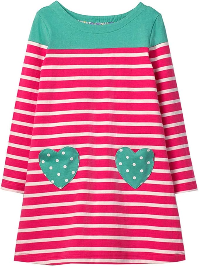 Girls Long Sleeve Cotton Dress
