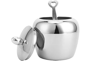 Stainless Steel Sugar Bowl, Sugar Pot with Lid and Spoon Small Condiment Container Kitchen Salt Bowl
