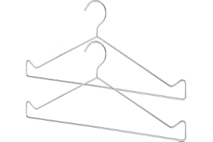 Wonderjune 2 Pack X Ray Apron Hangers Radiation Protection Heavy Duty Silver Metal Apron Hangers for Radiation Workstations