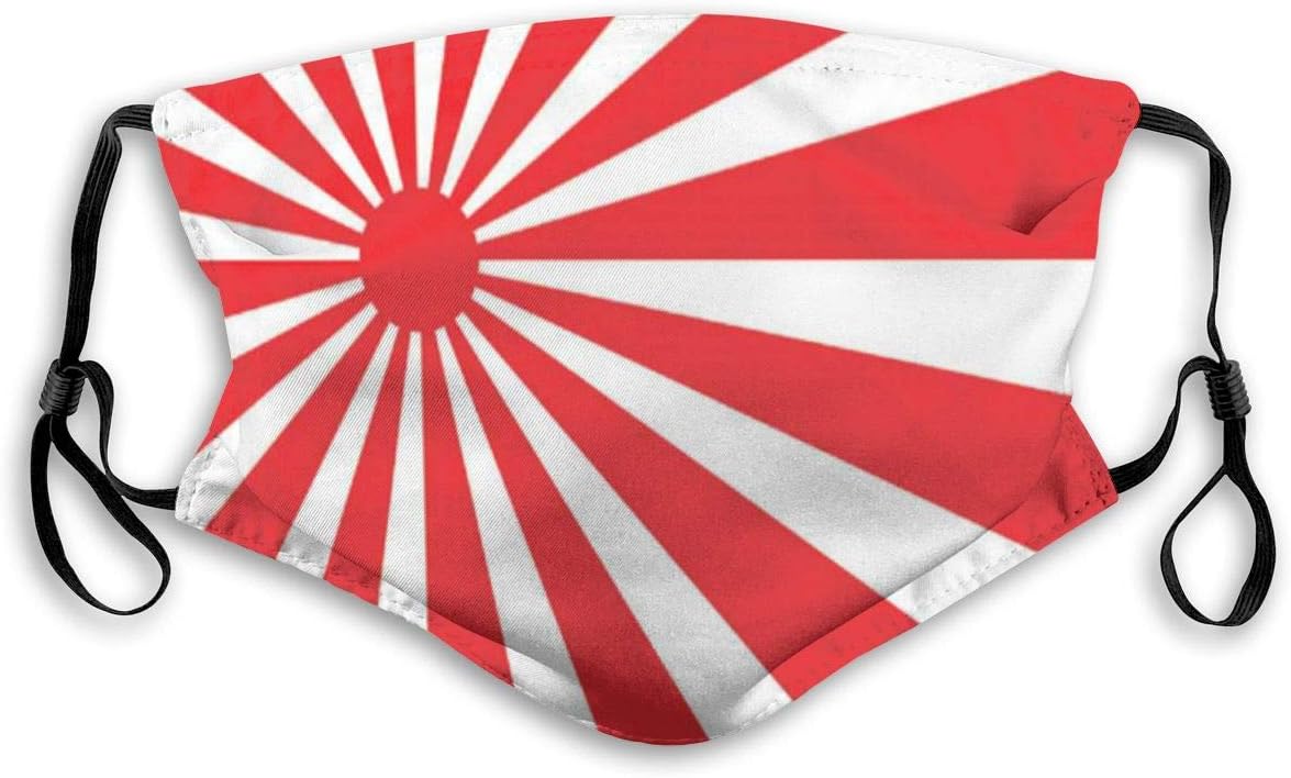 Japanese Rising Sun Flag Mask Anti Dust Pollution Mask,Washable PM2.5 Face Mask With Adjustable Straps Mask