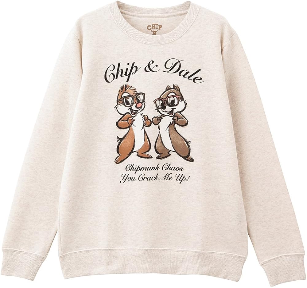 Amazon ディズニー 裏起毛チップとデール クルートレーナー 64 4844 レディース トレーナー パーカー 通販