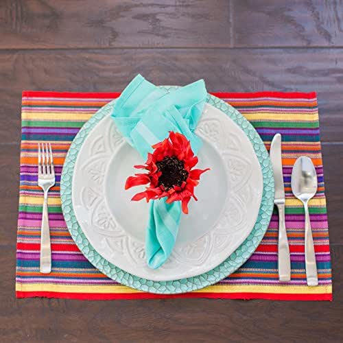 Fair Trade Fiesta Placemats, Handwoven Eco Cotton, Set 4