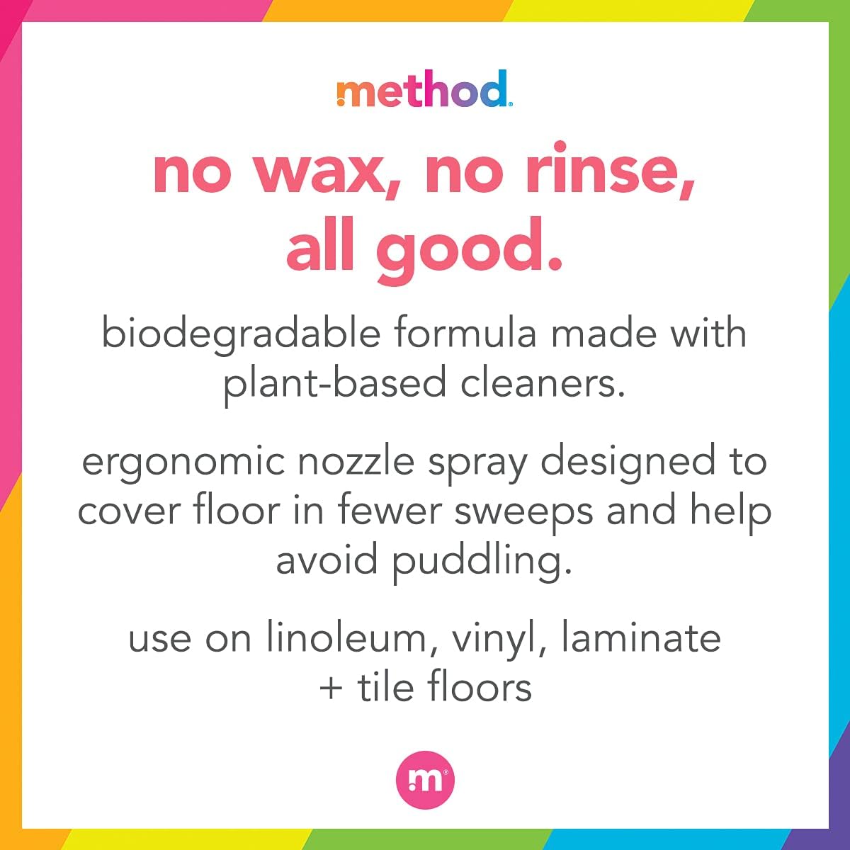 Method Hard Floor Cleaner, Easy Squirt + Mop Design Covers Floor in Fewer Sweeps, Best Used on Tile, Laminate, and Other Hard Floors, Lemon Ginger Scent, 739 ml Bottles, 6 Pack, Packaging May Vary: Industrial & Scientific