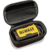 DEWALT Heavy Duty Protective Headphone Case for TWS ProX2 ANC Earbuds, Compact Lightweight w/EVA Earphone Hard Shell Case, Headset Travel Carry Shock/Water-Resistant, Soft Interior & Accessory Pocket