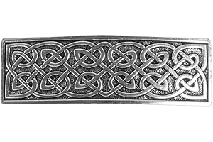 Large Celtic Hair Clip, Hand Crafted Metal Barrette Made in the USA with a Large 80mm Clip by Oberon Design