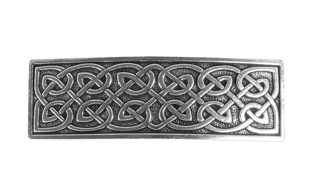 Large Celtic Hair Clip, Large Hand Crafted Metal Barrette Made in the USA with an 80mm Imported French Clip by Oberon Design : Beauty