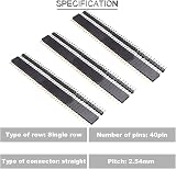 Youmile 60pcs 2.54mm Pin Header Male Female 40Pin Single Row Breakaway PCB Kit view 5