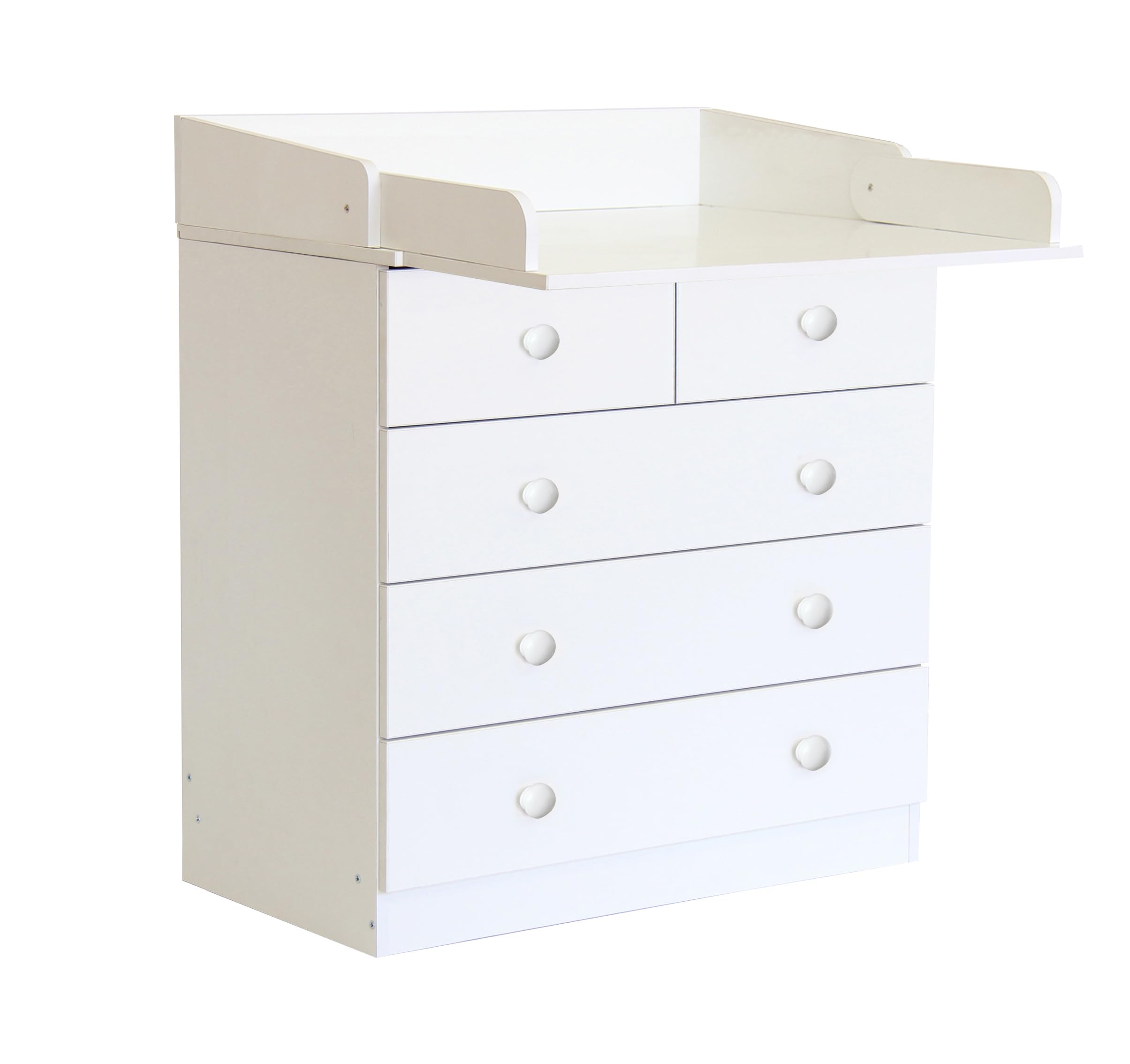 Polini Simple, Drawer Unit 1780 with Changing Board, White