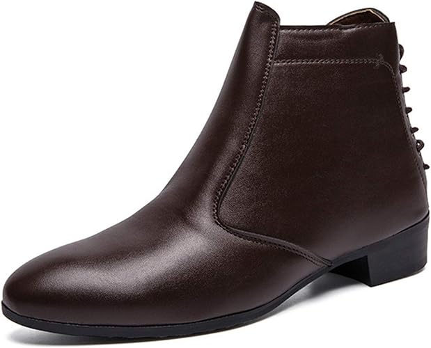 Amazon Adsns ブーツ ワークブーツ メンズ カジュアルシューズ 靴 革靴 シューズ ビジネス ファスナー 楽ちん サイドジップブーツ カジュアルシューズ 紳士靴 メンズブーツ コンフォート 軽量 ハイカット ショートブーツ 通勤 Adsns ブーツ