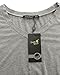 StyleDome Women V Neck Casual Blouse Shirts Short Sleeve Asymmetrical Hem Solid Plain Long Tee Tops Grey US 14