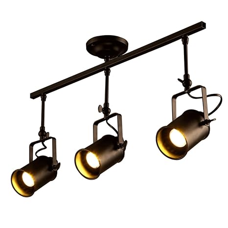 Vintage Retro Adjustable Spotlight Motent Industrial Matte Black