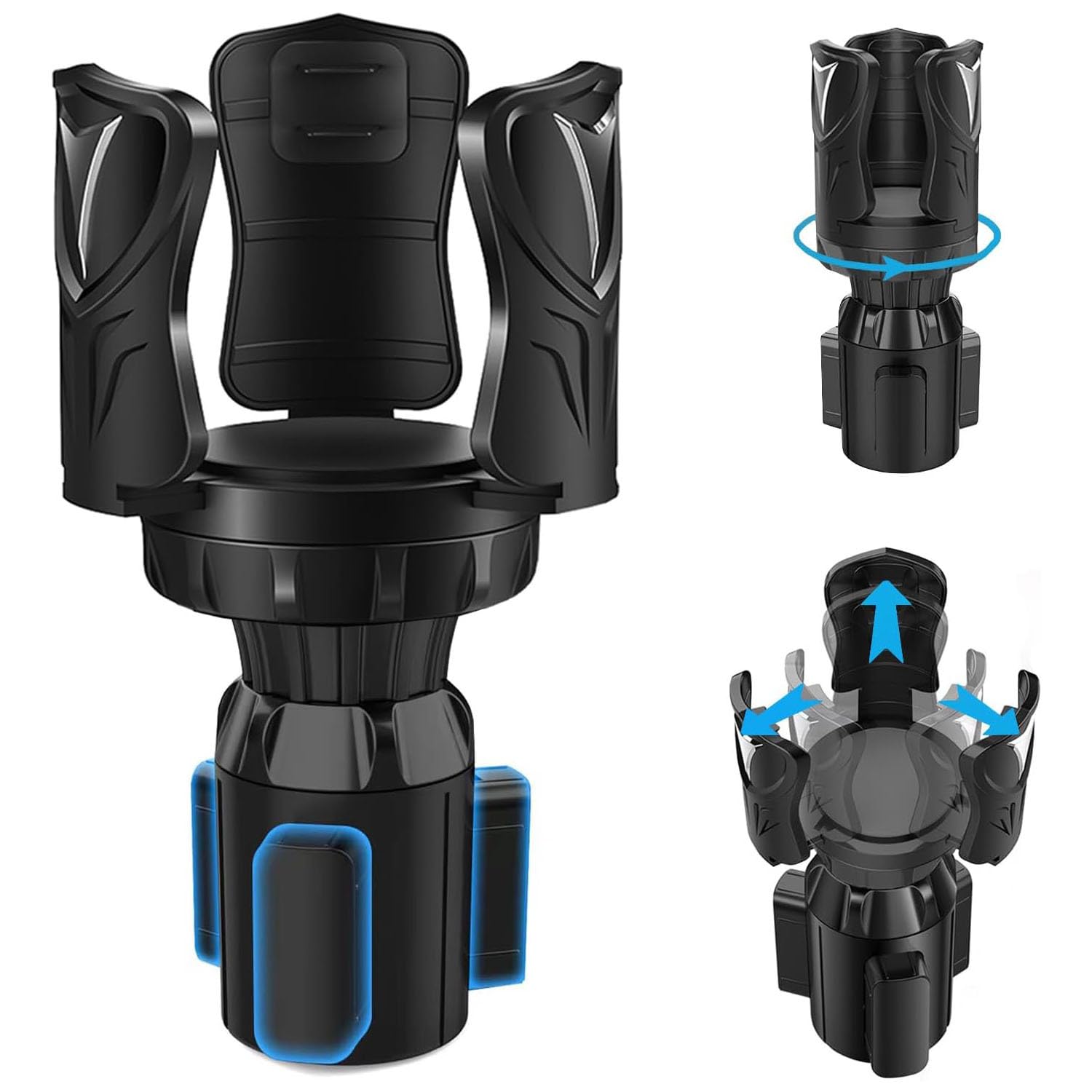 Photo 1 of Upgraded Cup Holder Expander with Adjustable Holder & Base, Car Cup Holder for Car with Rubber Pad for Yeti Hydro Flask Stanley 10-64oz Bottle