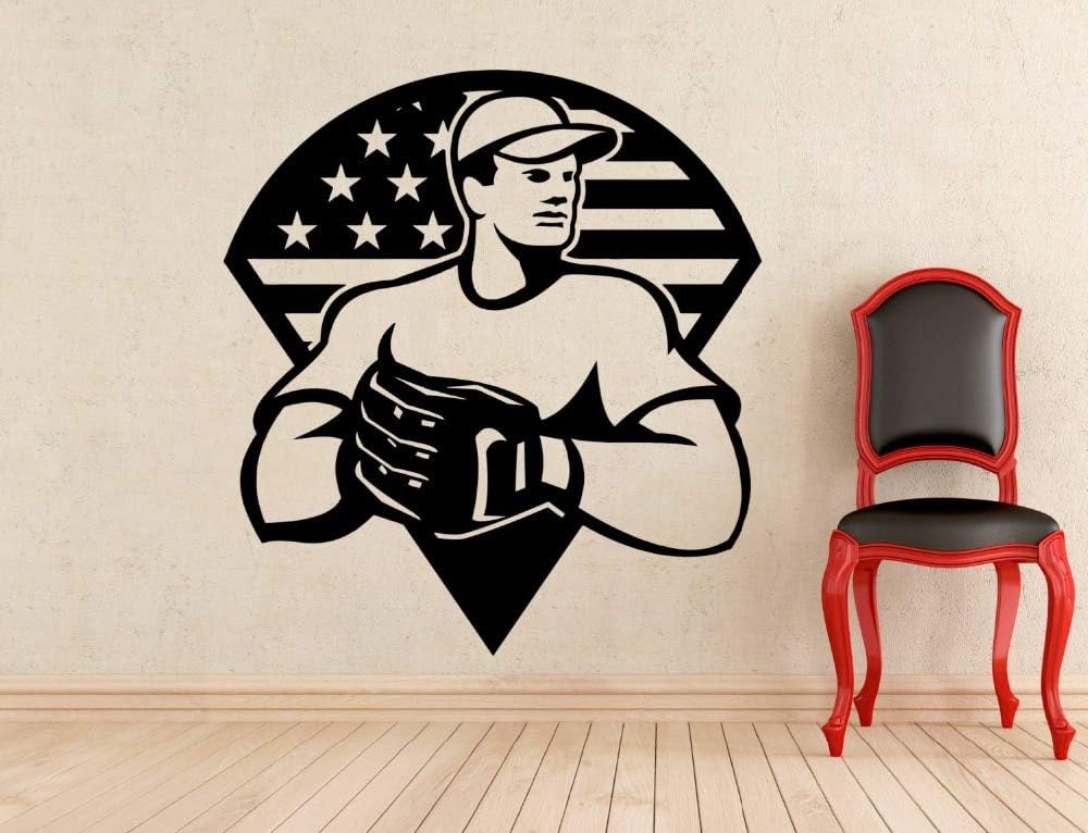 yaonuli Wall Sticker American Decoration Vinyl Home Decoration Removable Decoration Boy Sports Sticker Mural 42x51cm