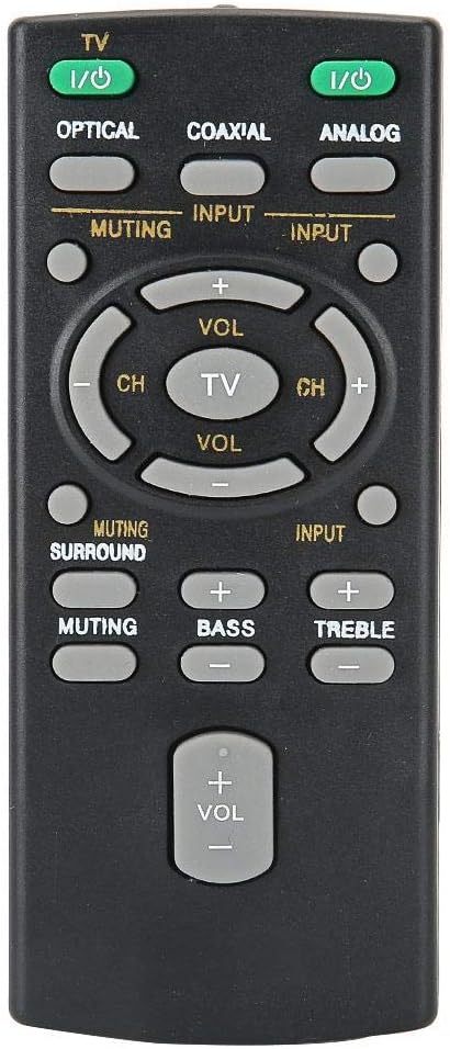 Socobeta Remote Control Universal Sound Bar Remote Controller Replacement Controller RM-ANU159, Black