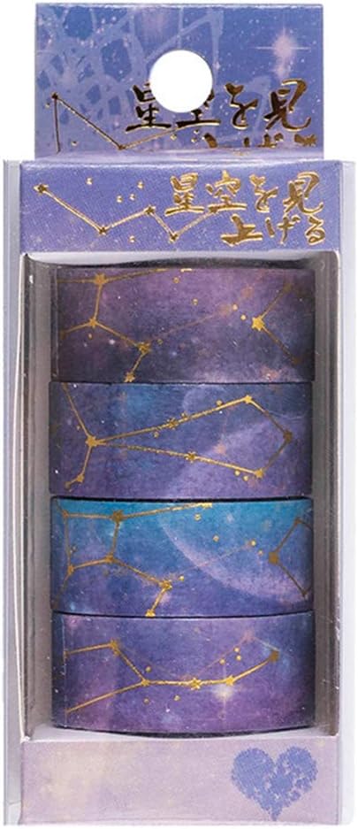 Cengjilosk Starry Sky Cherry Blossoms Washi Tape Adhesive Tape DIY Scrapbooking Sticker