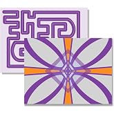 2packs of 28.3x21.2 Inch Maze and Cross Posters Use with Head Laser pointer | for Sensorimotor Control Testing and Physical Therapy