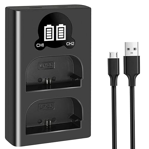 LP-E6 Battery Charger Compatible with Canon EOS 5DS, 5D IV/III/II