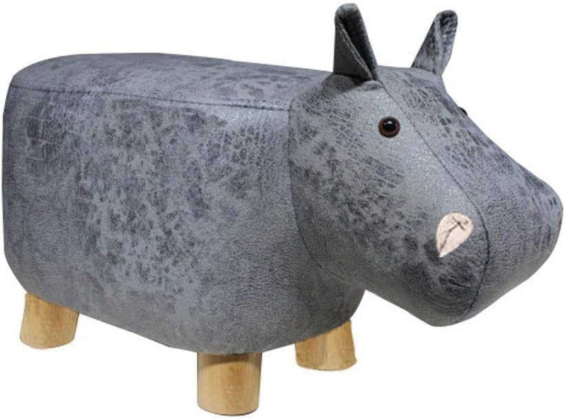 KUANDARGG Lovely Animal Ottoman, Hippopotamus Foot Rest Stool Padded Cushion Footstool, Pouffe Stool Rest Seat, Strong and Sturdy, for Kids or Adults, Size:50 * 24 * 28cm Gift