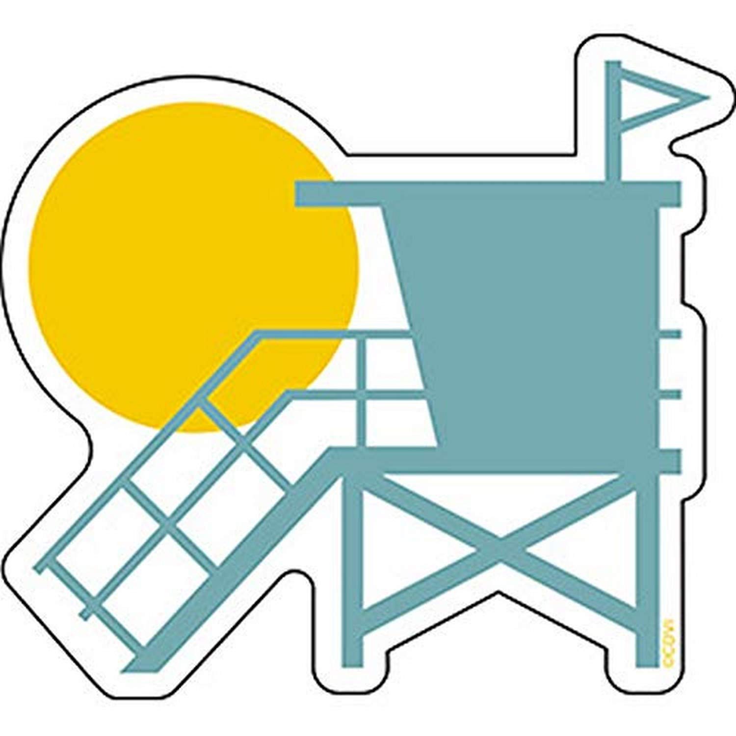 C&D VisionaryCDX Lifeguard Tower Sticker, Multi Color