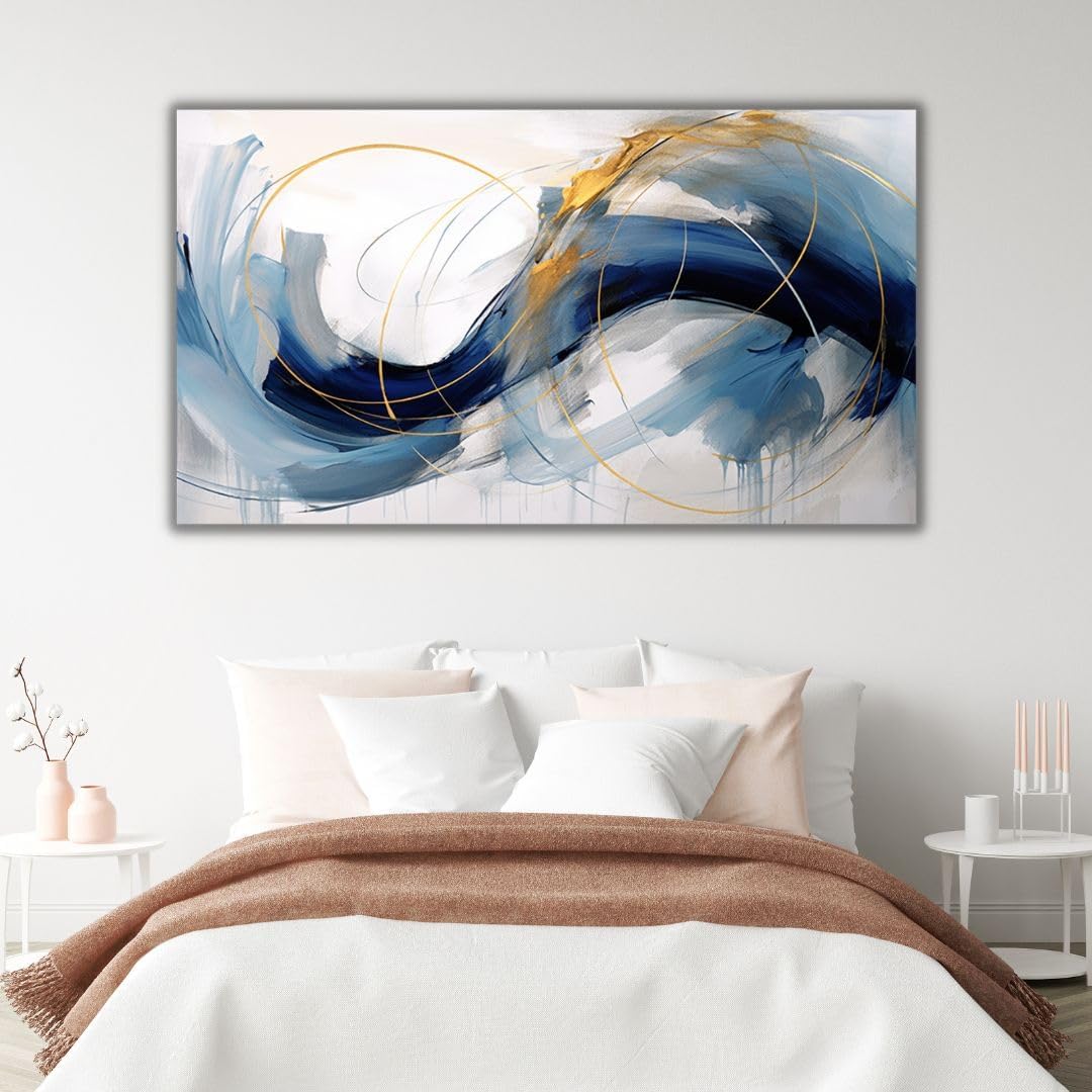 Paintings - Abstract Wall Art Canvas Art Wall Decoration For Bathroom Living room Bedroom Kitchen Home and Office ink Watercolor Background Painting Oil Painting Canvas Wall Art (Framed, 60