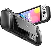 Dexnor Shockproof Case for Nintendo Switch OLED Model (2021), Rugged Protective Case with Adjustable Kickstand, MicroSD & Game Card Storage Slots for Nintendo Switch OLED and Joy-Con Controller