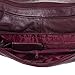 Roma Leathers Women's Wine Red Leather Crossbody Shoulder Bag