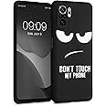 kwmobile TPU Silicone Case Compatible with Xiaomi Redmi Note 10 / Note 10S - Case Soft Cover - Don't Touch My Phone White/Black