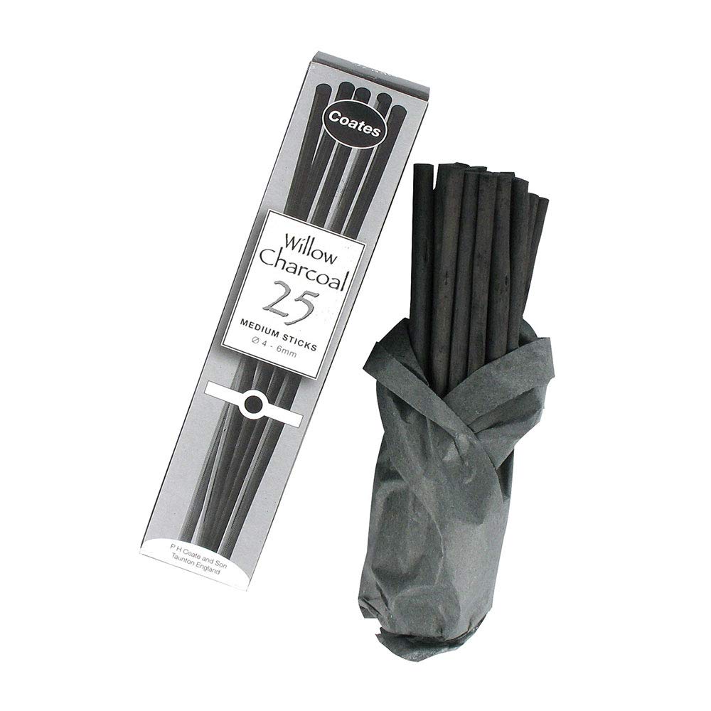 Global Art Materials PH Coates Willow Charcoal, Medium
