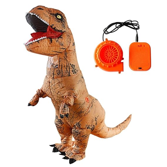 WXGY Jurassic World Aufblasbare T-Rex Dinosaurier Kostüm Body Mit Gebläse für Erwachsene Und Kinder Party Requisiten