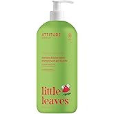 ATTITUDE Shampoo and Body Wash for Kids, EWG Verified Hair and Body Cleanser, Dermatologically Tested Soap, Plant and Mineral Based Bath Products, Vegan, Watermelon and Coco, 32 Fl Oz