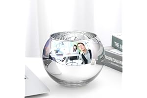 SNDEC Office Desk Accessories, 4.2'' Cubicle Mirror to See Behind You, Corner Monitor Mirror for Desk, Silver Aesthetic Cubicle Decor for Work, Cubicle Privacy Must Haves