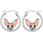 Dog Earrings Sterling Silver Yorkie/Schnauzer/Pug/Chihuahua/German Shepherd Hoop Earrings Animal Dog Jewelry for Women