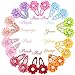 Prohouse 20 Pieces (10 Pairs) Boutique Baby Hair Flowers Snap Clips Wrapped Fabric Ribbon Berrettes Hair Pins For Toddler Girls Teens