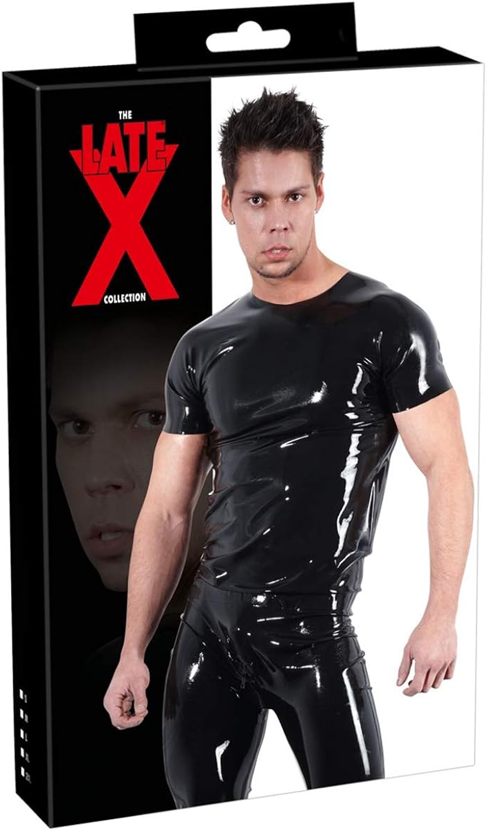 Late X Men's 29100201711 Latex Shirt The Latex Collection Black Medium, Black (Nero 001), M UK - Image 5