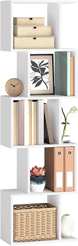 VASAGLE 6-Tier Bookshelf 24 x 40 x 159 cm Matte White LBC462W01