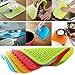 BOBILIFE-Rectangle Silicone Trivets - Multi-purpose Silicone Pot Holders, Spoon Rest and Kitchen Table Mat - Insulated, Flexible, Durable, Non Slip Hot Pads and Coasters ( Pack of 2 Pieces ) (ORANGE)
