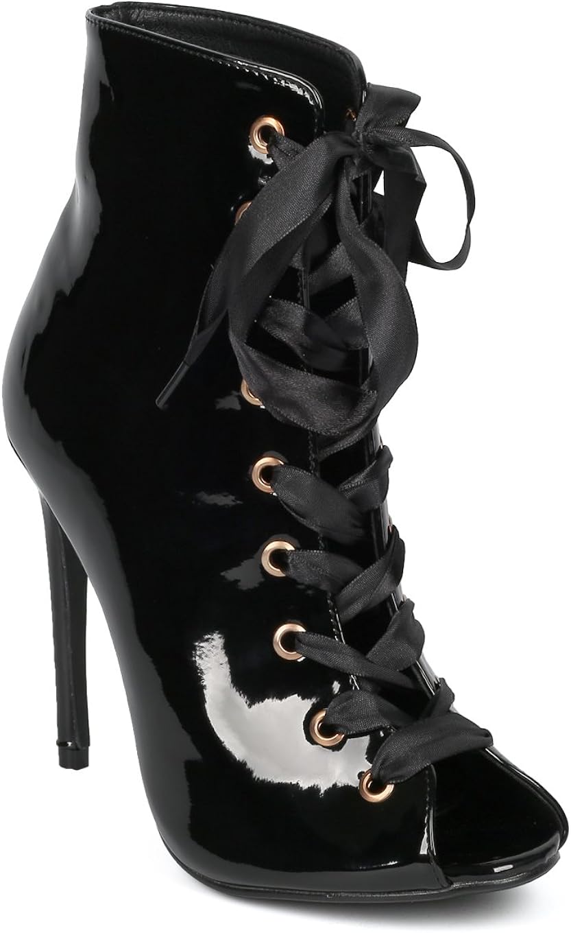 ankle boots with ribbon laces