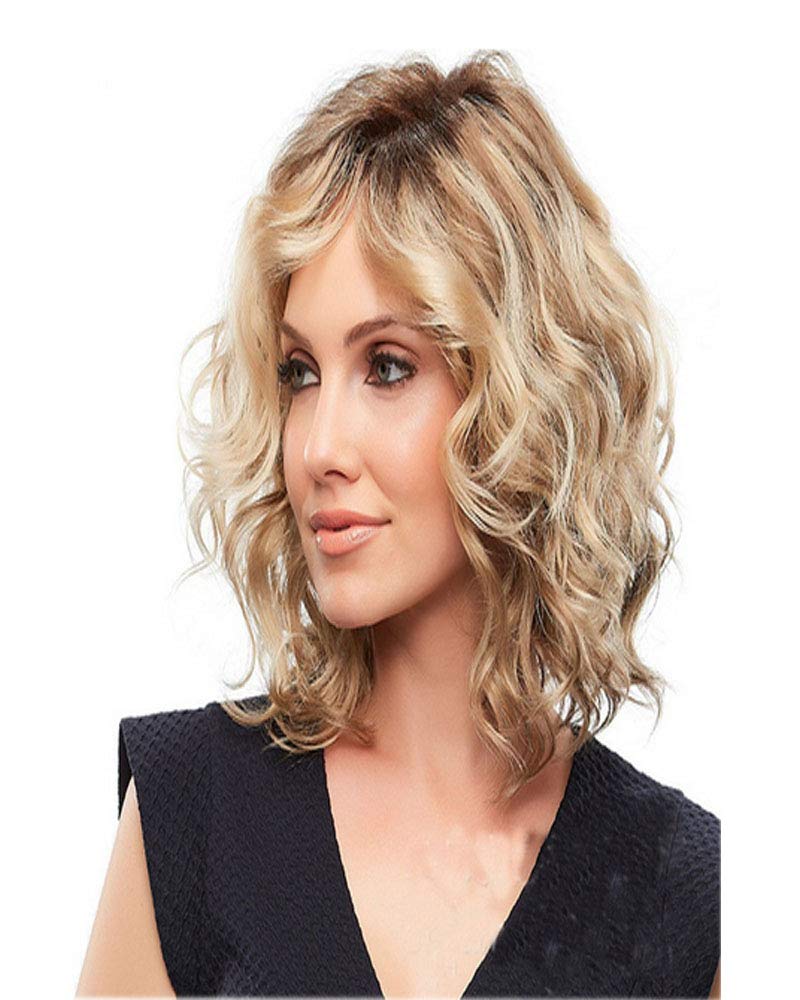 Amazon Com Lady Short Long Wigs For White Women Fluffy Curly