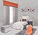 Bacati - Playful Foxes Orange/Grey Crib/Toddler Bed Skirt Dust Ruffle (Orange Arrows Print)