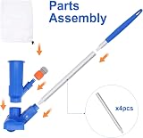 Shineyoo Pool Vacuum Cleaner Kit with 5 Poles, Brushes & Net view 7