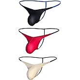 Sisgenesis Men's G-String Sexy Charm Lightweight Thong 3D Pouch Underwear 3 Pack