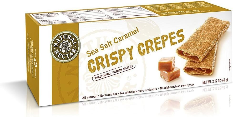 Natural Nectar Sea Salt Caramel Crispy Crepe, 2.1 Ounce - 9 per case.