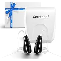 Hearing Aids - Ceretone Hearing Aids for Seniors with Noise Cancellation, Discreet & Comfortable Fit, Ceretone Great Gift, Bl