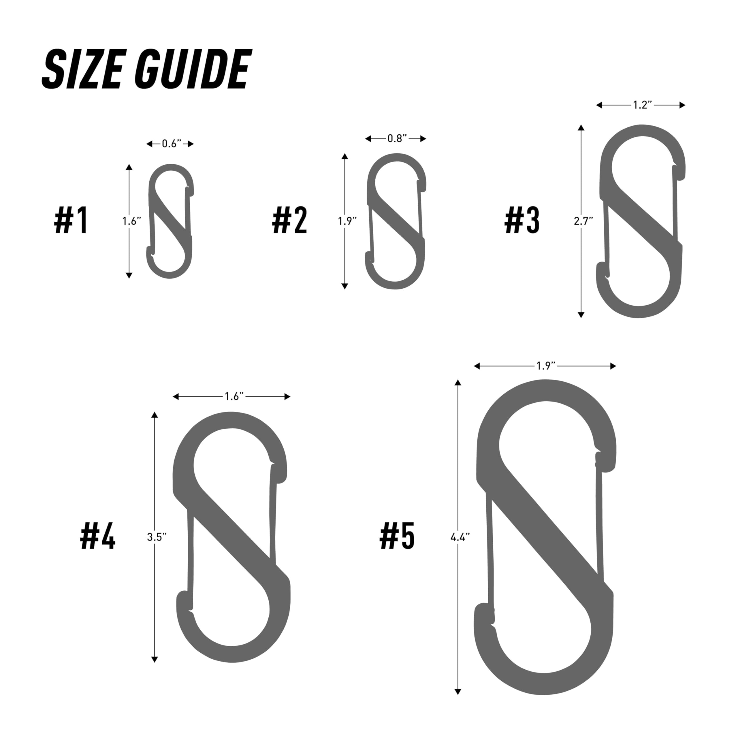 Nite Ize S-Biner Dual Carabiner Stainless Steel, Size 1, Black, 2 count (Pack of 1)