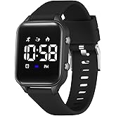 L LAVAREDO Kids Digital Watches for Boys Girls,Waterproof Sport Watch with Pedometer Stopwatch Vibration Alarm for Ages 5-13,No App Fitness Tracker Watch for Kids Teens Birthday Christmas Gifts